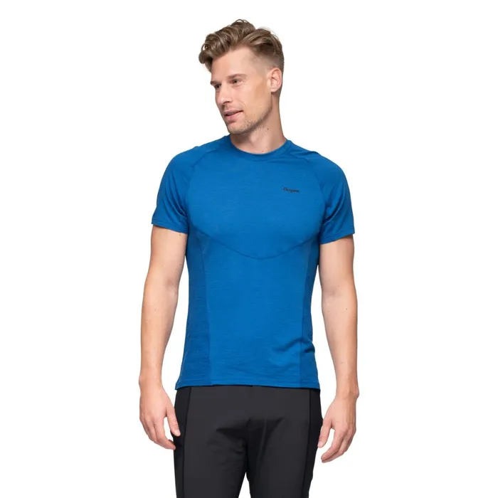 Men Bergans Of Norway TShirts InnerLight Tee Dusty Space Blue