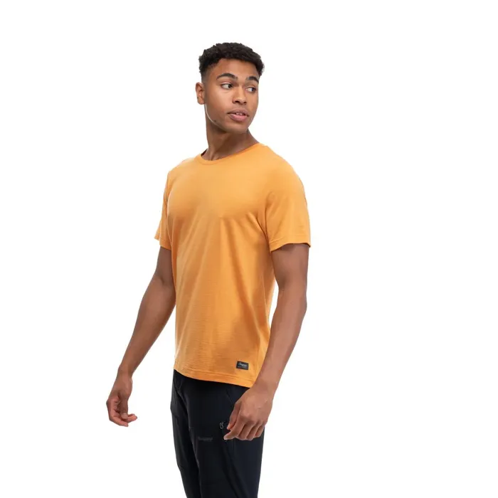 Men Bergans Of Norway TShirts Urban Wool Tee Golden Field