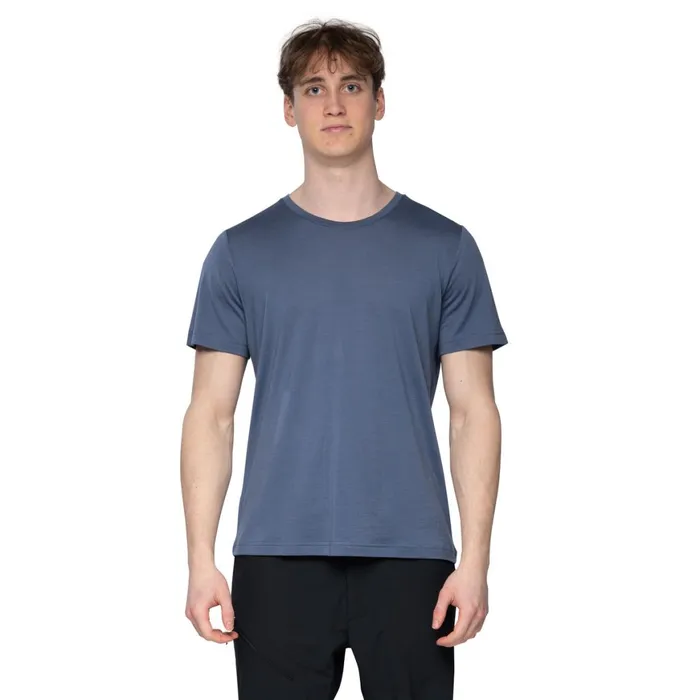 Men Bergans Of Norway TShirts Whenever Merino Tee Granite Blue