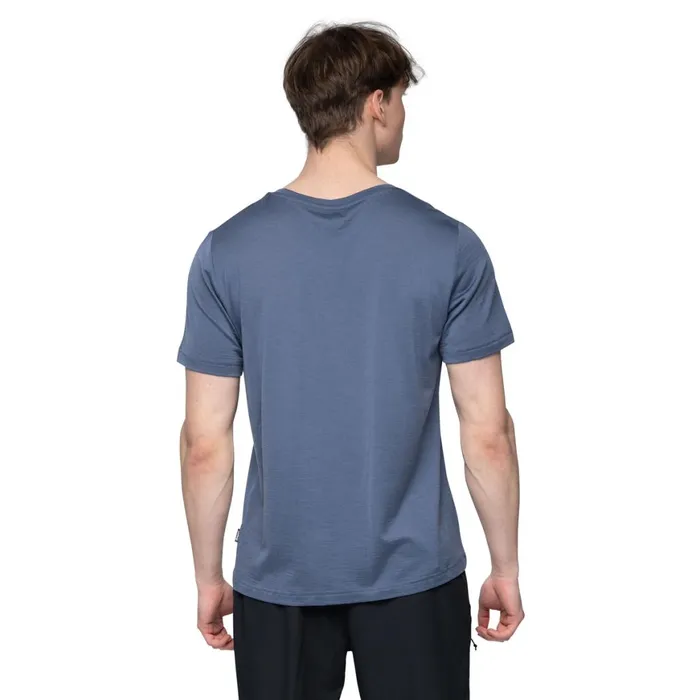Men Bergans Of Norway TShirts Whenever Merino Tee Granite Blue