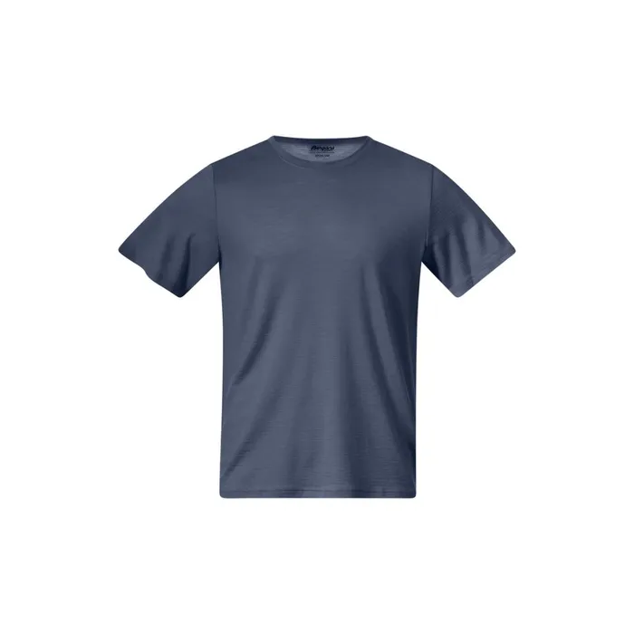 Men Bergans Of Norway TShirts Whenever Merino Tee Granite Blue