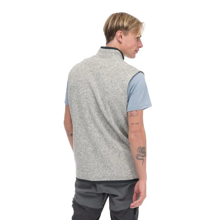 Men Bergans Of Norway Vests Kamphaug Knitted Vest Chalk Sand