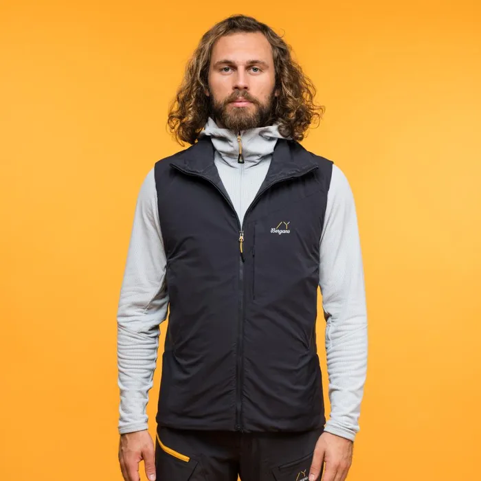 Men Bergans Of Norway Vests Y Mountainline Light Insulated Air Vest Dark Shadow Grey