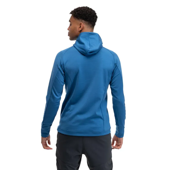 Men Bergans Of Norway Wool Ulstein Wool Hood Jacket North Sea Blue