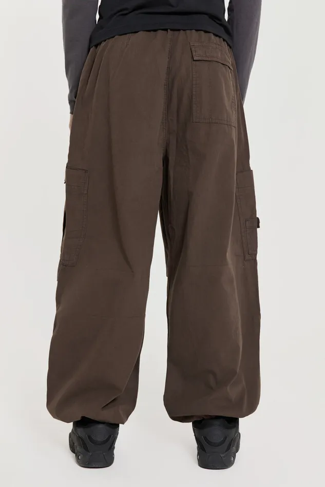 Men Bestsellers Jaded London Shop Brown Parachute Cargo Pants