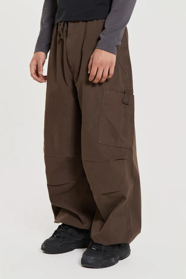 Men Bestsellers Jaded London Shop Brown Parachute Cargo Pants