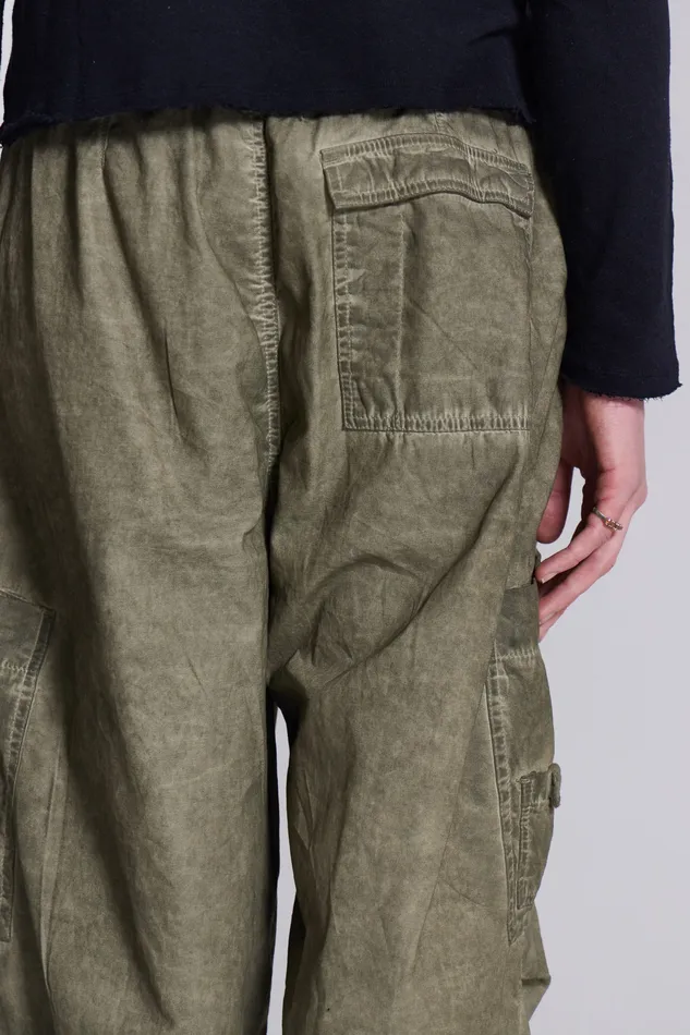 Men Bestsellers Jaded London Shop Khaki Oil Wash Parachute Pants