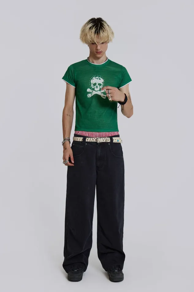 Men Bestsellers Jaded London Shop Solid Black Low Rise Colossus Jeans
