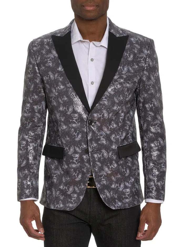 Men Blazers Robert Graham CALO SEQUIN BLAZER Black