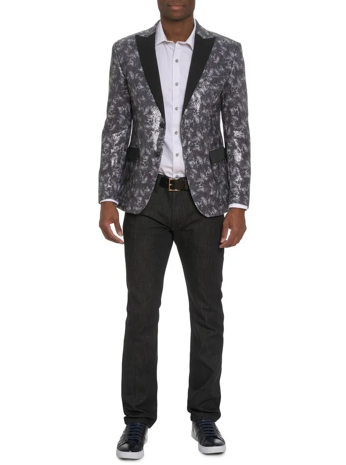 Men Blazers Robert Graham CALO SEQUIN BLAZER Black