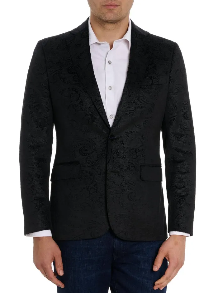 Men Blazers Robert Graham WEMBLEY VELVET BLAZER Black