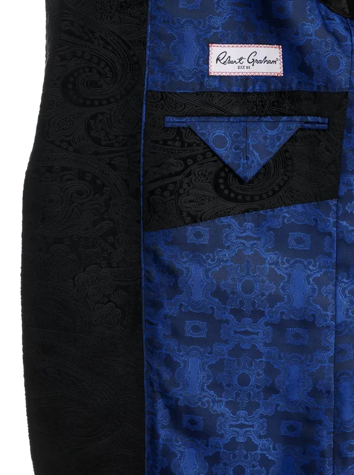 Men Blazers Robert Graham WEMBLEY VELVET BLAZER Black