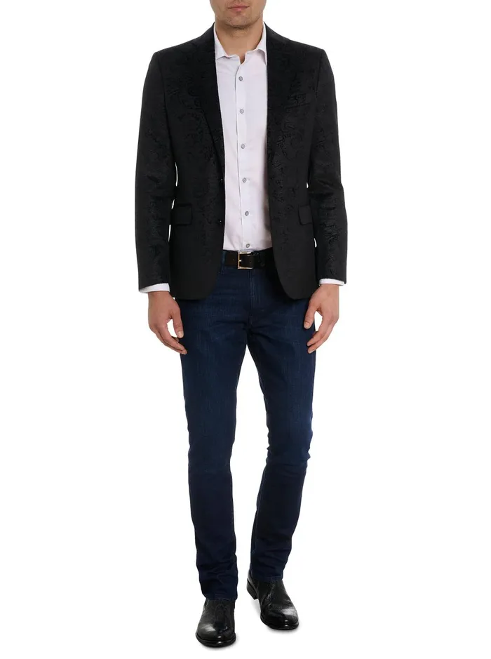 Men Blazers Robert Graham WEMBLEY VELVET BLAZER Black