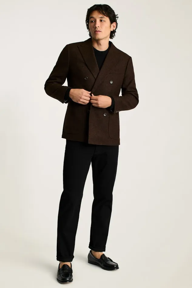 Men Bonobos Blazers and Sport Coats Jetsetter Unconstructed Double Breasted Blazer Walnut Brown
