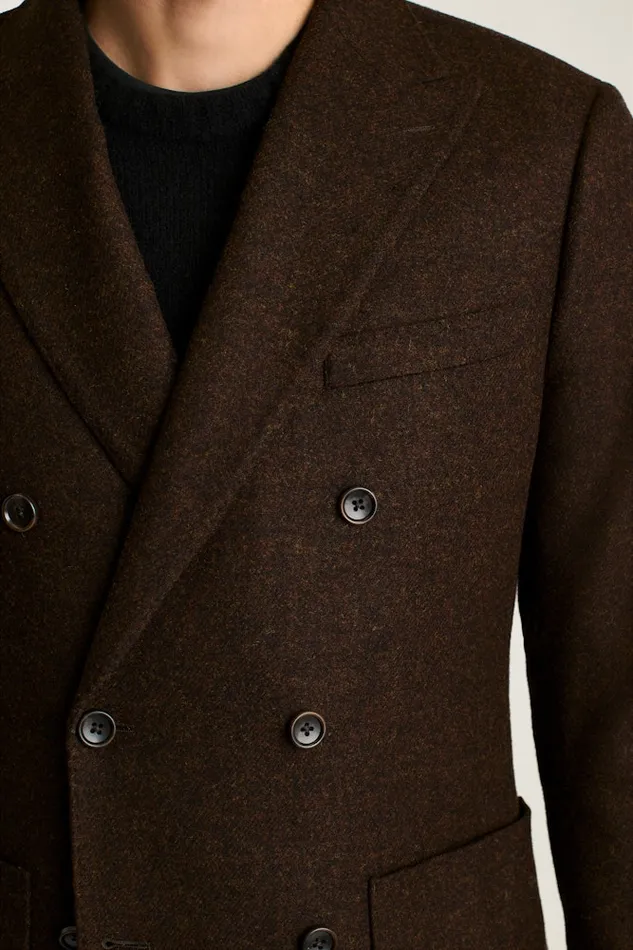 Men Bonobos Blazers and Sport Coats Jetsetter Unconstructed Double Breasted Blazer Walnut Brown