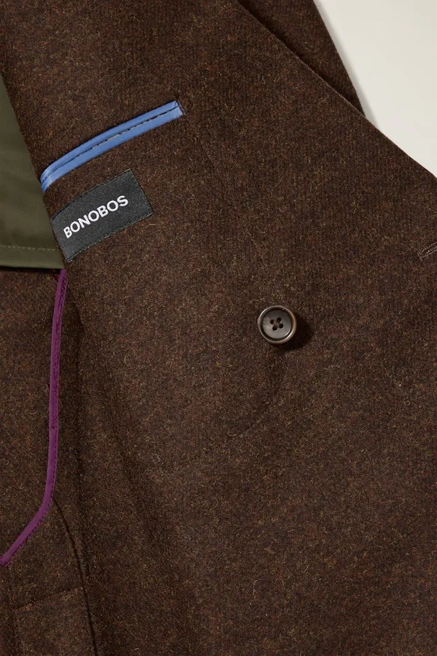 Men Bonobos Blazers and Sport Coats Jetsetter Unconstructed Double Breasted Blazer Walnut Brown