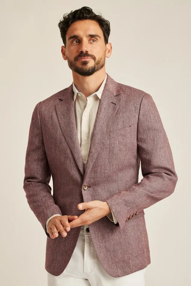 Men Bonobos Blazers and Sport Coats Unconstructed Italian Blazer Eggplant Herringbone Men Bonobos Blazers and Sport Coats Unconstructed Italian Blazer Eggplant Herringbone