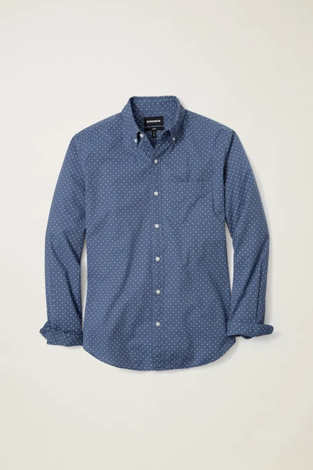 Men Bonobos Business Casual Shirts Stretch Everyday Shirt Bonobos Cotton Button Down Shirt Navy White Dot Men Bonobos Business Casual Shirts Stretch Everyday Shirt Bonobos Cotton Button Down Shirt Navy White Dot