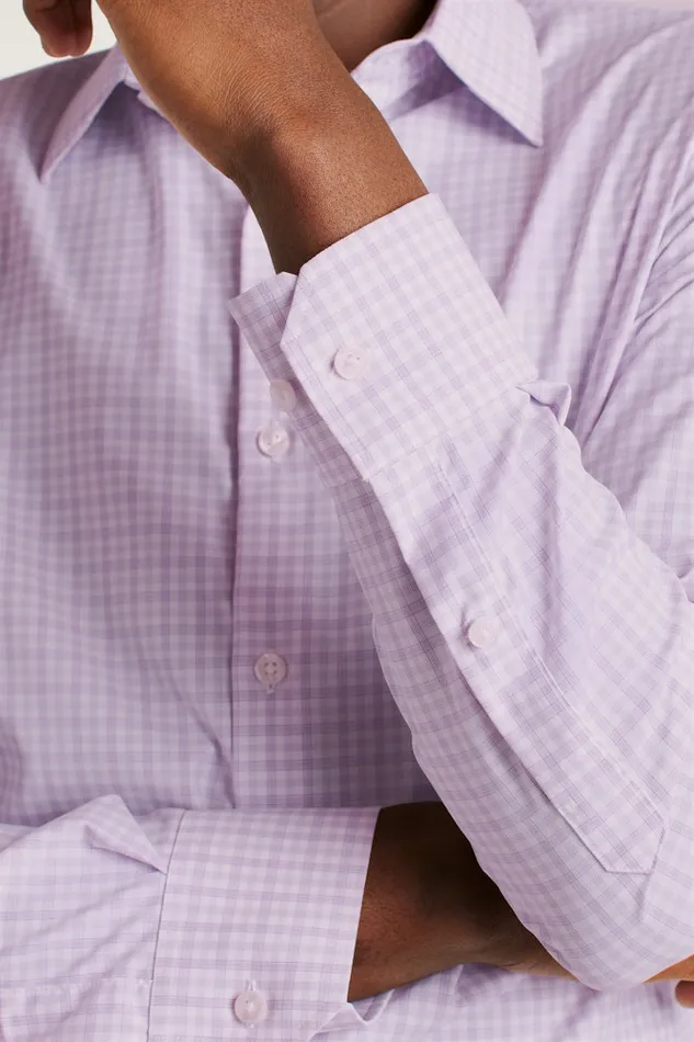 Men Bonobos Business Casual Shirts Tech Button Down Shirt Lilac Pascal Plaid Men Bonobos Business Casual Shirts Tech Button Down Shirt Lilac Pascal Plaid
