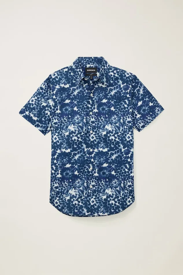 Men Bonobos Casual Shirts Button Up Your Style With Bonobos039 Riviera Short Sleeve Shirt Blue And White Floral Men Bonobos Casual Shirts Button Up Your Style With Bonobos039 Riviera Short Sleeve Shirt Blue And White Floral