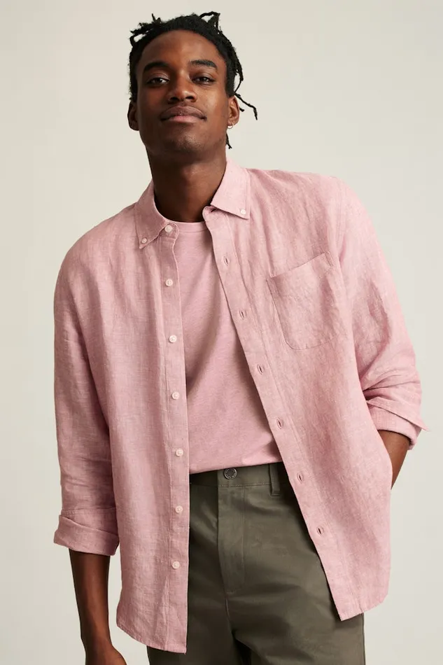 Men Bonobos Casual Shirts Everyday Linen Shirt Redwood Men Bonobos Casual Shirts Everyday Linen Shirt Redwood