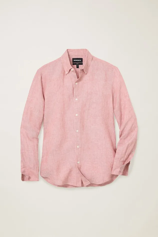 Men Bonobos Casual Shirts Everyday Linen Shirt Redwood Men Bonobos Casual Shirts Everyday Linen Shirt Redwood