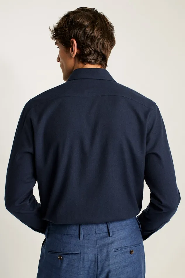 Men Bonobos Casual Shirts Jetsetter Premium Merino Dress Shirt Navy Blue