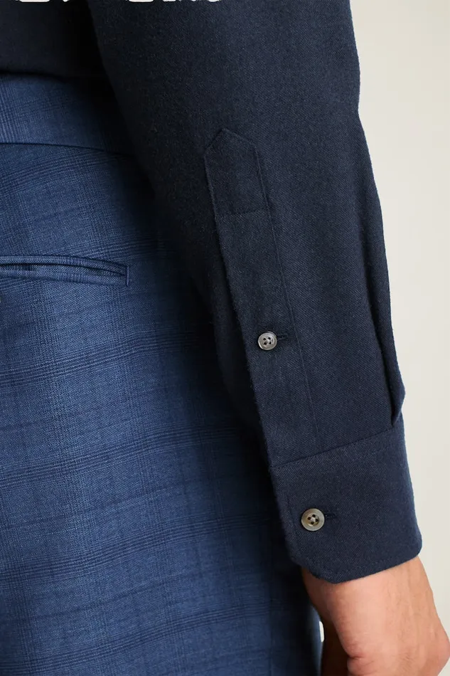 Men Bonobos Casual Shirts Jetsetter Premium Merino Dress Shirt Navy Blue