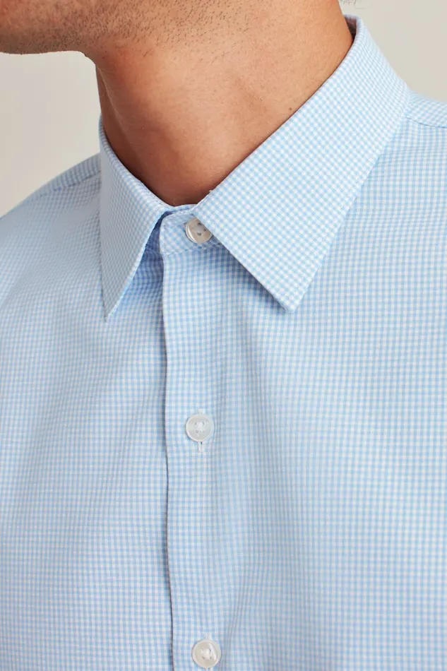 Men Bonobos Casual Shirts Tech Button Down Shirt Blue Bondi Gingham