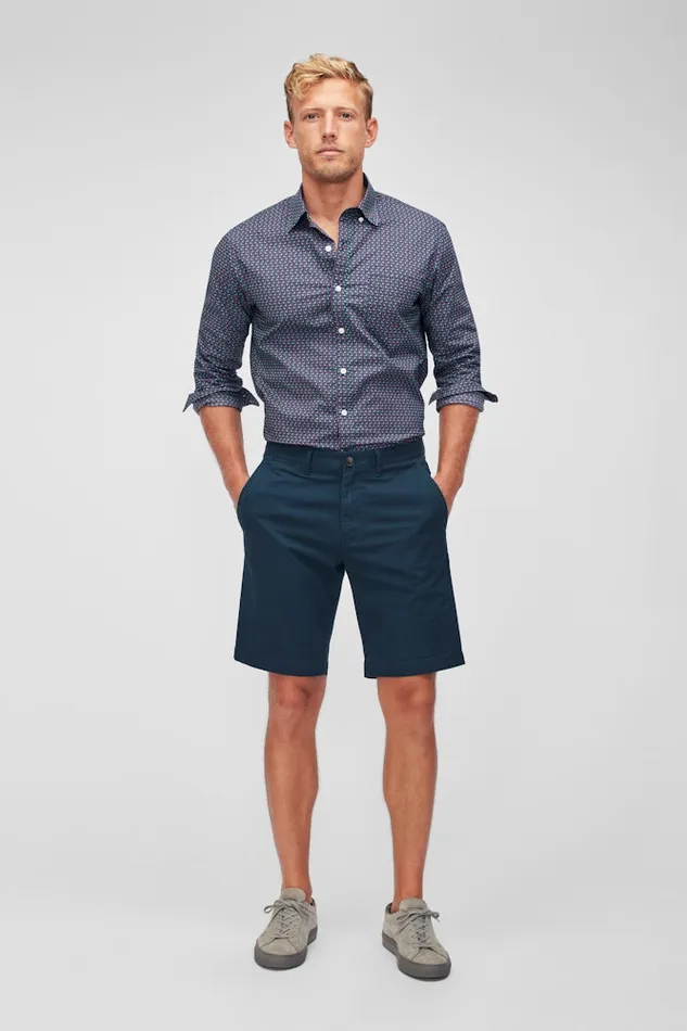 Men Bonobos Chino Shorts Stretch Lightweight Summer Chino Shorts French Navy Blue