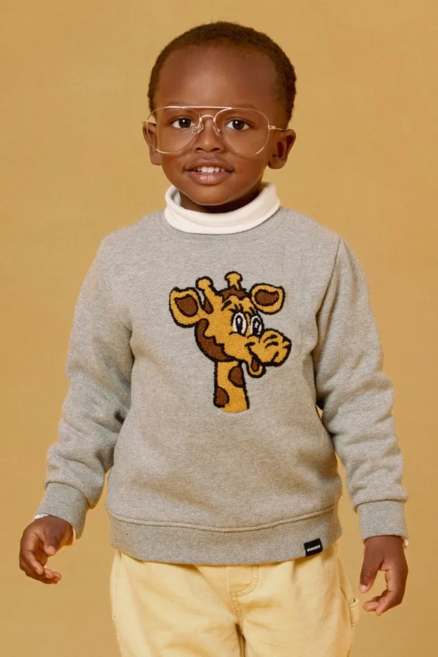 Men Bonobos Crew and VNeck Sweaters Geoffrey Kids Supersoft Crew Graphite Grey