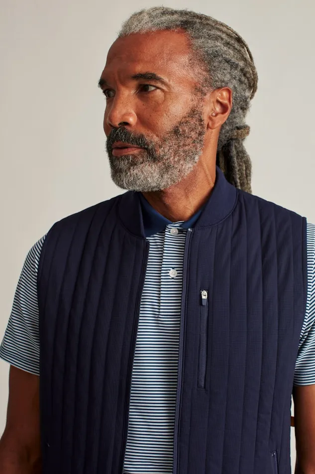 Men Bonobos Crew and VNeck Sweaters The Elements Golf Vest Navy