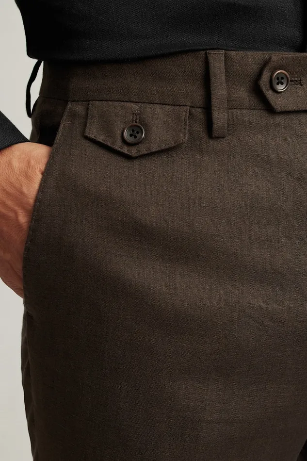 Men Bonobos Dress Pants Jetsetter Italian Linen Dress Pant Dark Brown