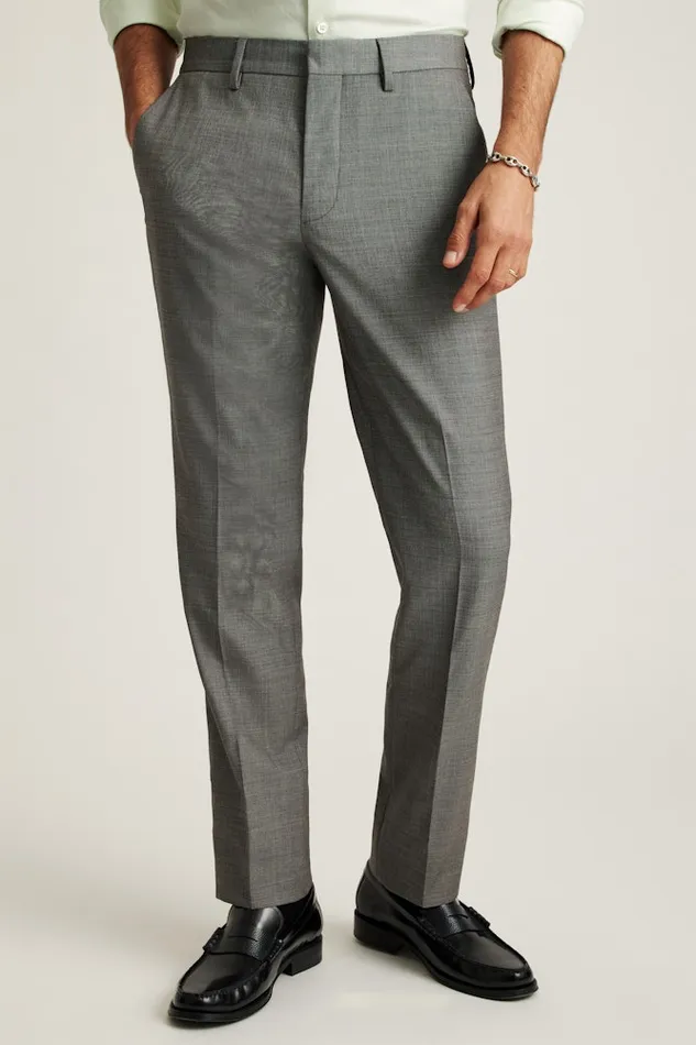 Men Bonobos Dress Pants Jetsetter Italian Wool Dress Pant Grey Sharkskin