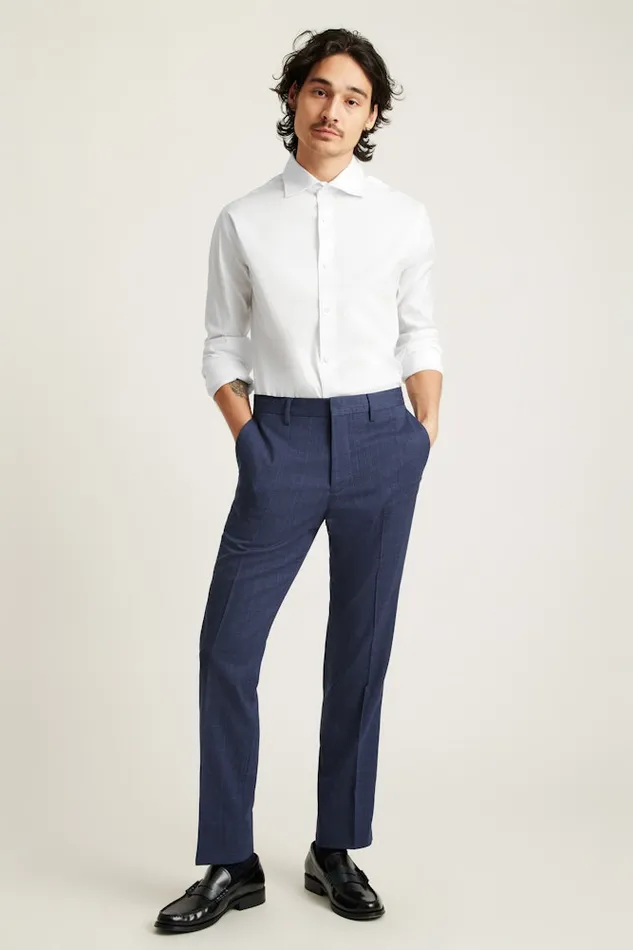 Men Bonobos Dress Pants Jetsetter Italian Wool Dress Pant Navy Glen Plaid