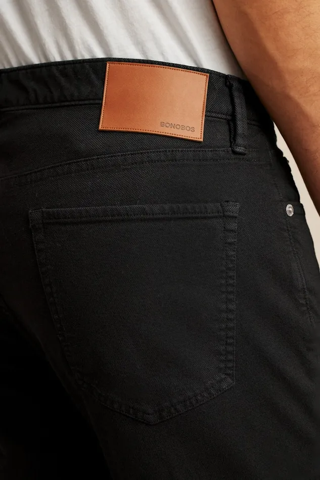 Men Bonobos Jeans Italian 5 Pocket Pants Jet Black