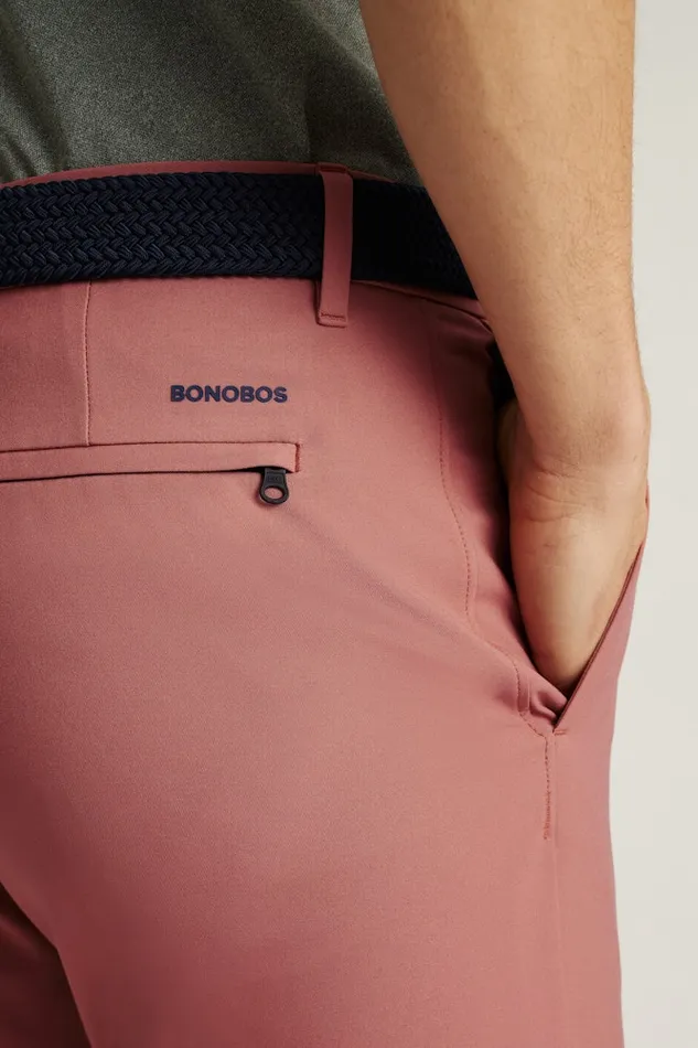 Men Bonobos Joggers and Athleisure Performance Link Golf Pants Withered Rose