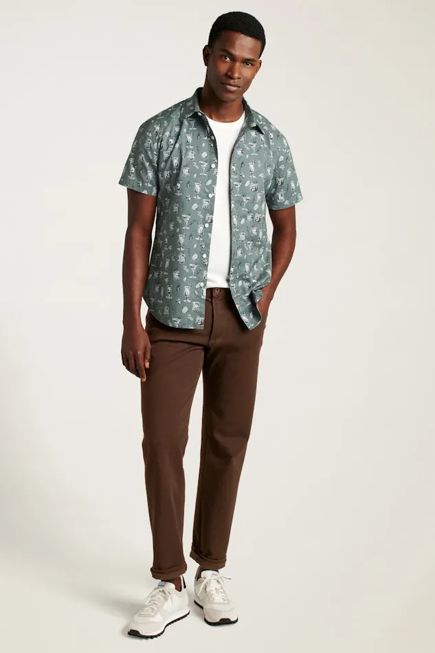 Men Bonobos Short Sleeve Shirts Button Up Your Style With Bonobos039 Riviera Short Sleeve Shirt Green Tiki Bar
