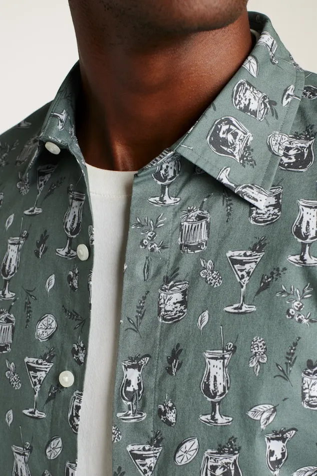 Men Bonobos Short Sleeve Shirts Button Up Your Style With Bonobos039 Riviera Short Sleeve Shirt Green Tiki Bar