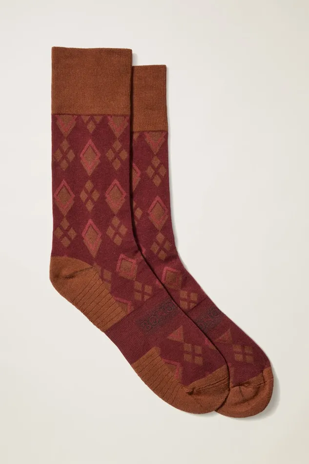 Men Bonobos Socks and Underwear Soft and Comfortable Bonobos Everyday Dress Socks Pumpkin Pie Argyle