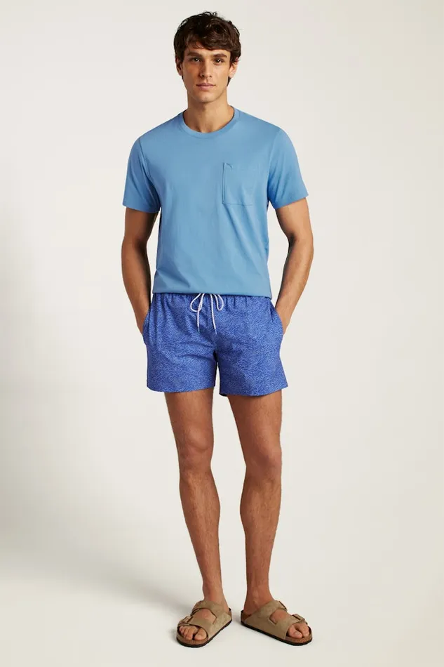 Men Bonobos Swim Trunks Riviera Recycled Swim Trunks Blue Shark Waves