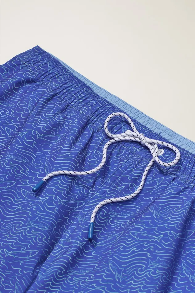 Men Bonobos Swim Trunks Riviera Recycled Swim Trunks Blue Shark Waves