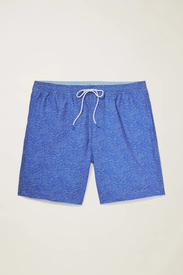 Men Bonobos Swim Trunks Riviera Recycled Swim Trunks Blue Shark Waves