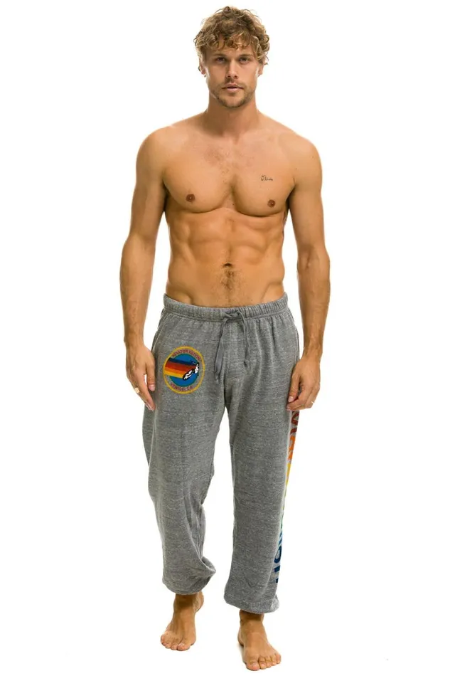 Men Bottoms Aviator Nation AVIATOR NATION SWEATPANTS 8211 HEATHER GREY