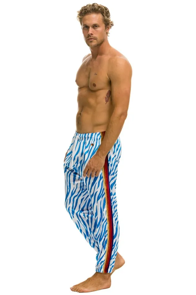 Men Bottoms Aviator Nation CLASSIC VELVET SWEATPANTS 8211 BLUE TIGER
