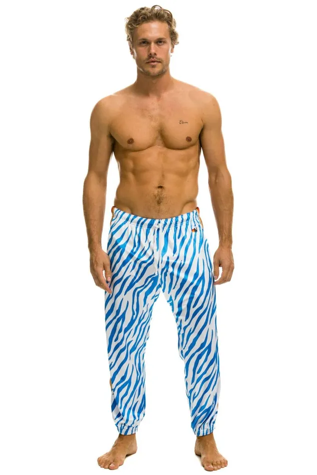 Men Bottoms Aviator Nation CLASSIC VELVET SWEATPANTS 8211 BLUE TIGER