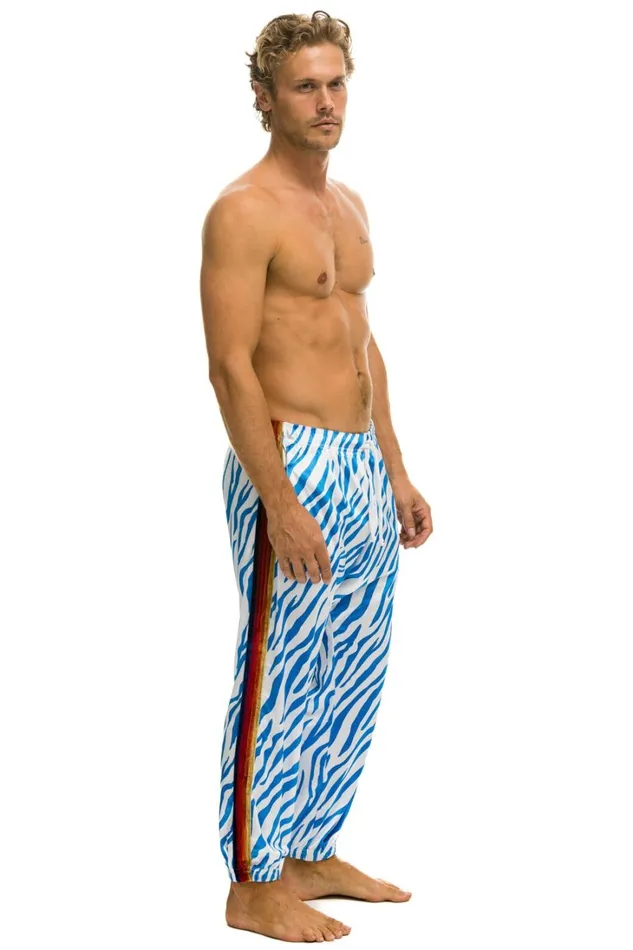 Men Bottoms Aviator Nation CLASSIC VELVET SWEATPANTS 8211 BLUE TIGER