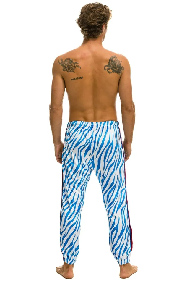 Men Bottoms Aviator Nation CLASSIC VELVET SWEATPANTS 8211 BLUE TIGER