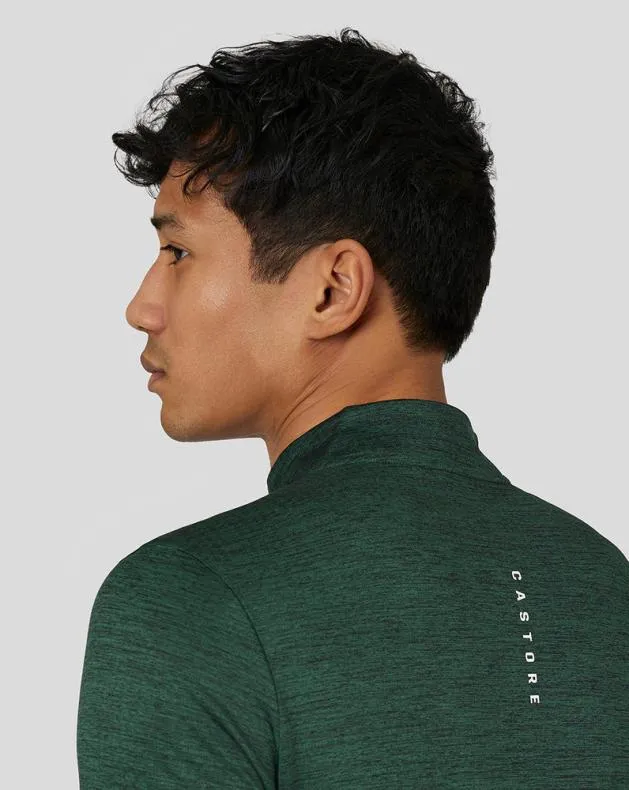 Men Castore Tops Active Marl Quarter Zip 8211 Green