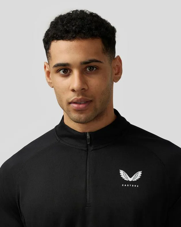 Men Castore Tops Adapt Quarter Zip Top 8211 Black